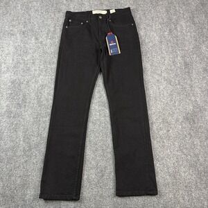 Akademiks Mens Straight Leg Jeans 30x32 Black Denim Stretch Streetwear NWT